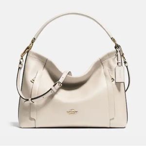 Coach Large Scout Hobo Chalk White Pebble Leather NWOT
